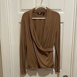 Lands' End Ribbed Brown Top